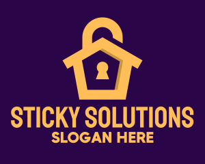 Golden Lock House logo design