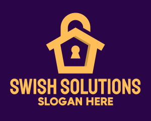 Golden Lock House logo design