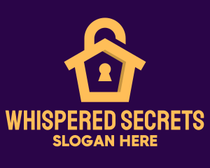 Secret - Golden Lock House logo design