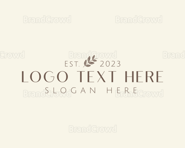 Elegant Spa Leaf Business Logo