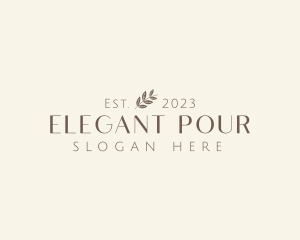 Elegant Spa Leaf Business logo design