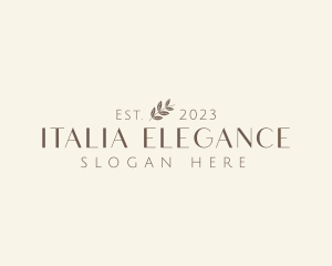 Elegant Spa Leaf Business logo design