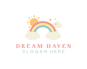 Dream Rainbow Clouds logo design