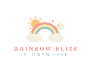 Dream Rainbow Clouds logo design