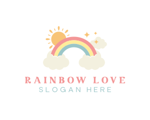 Dream Rainbow Clouds logo design