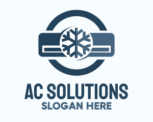 Ac - Snowflake Air Conditioning logo design