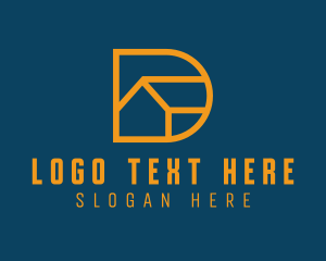 Residential - Orange Housing Letter D logo design