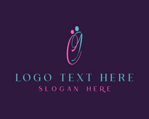 Letter Eg - Abstract People Organization logo design