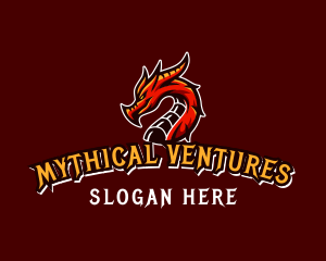 Myth - Mythical Dragon Gaming logo design