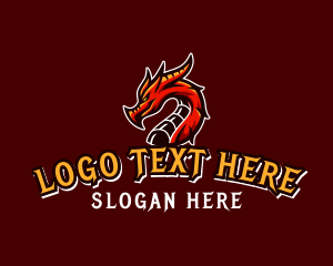 Goblin - Mythical Dragon Gaming logo design
