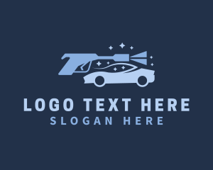 Washing - Sedan Pressure Washing Car Wash logo design