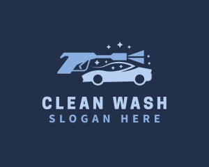 Washing - Sedan Pressure Washing Car Wash logo design