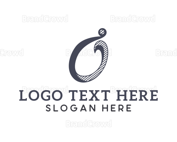 Retro Brand Letter O Logo