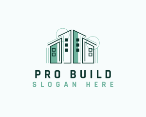 Architecture House Blueprint logo design