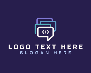 Technology - Chat Programming Software logo design