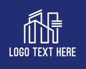 Shipping Container - Factory Storage Building logo design