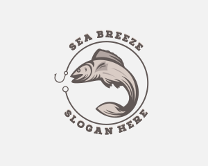 Fisherman - Fisherman Hook Fishing logo design