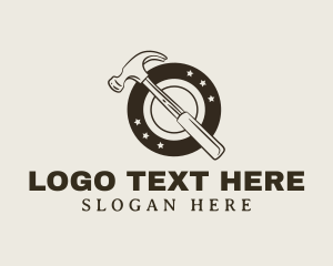 Repairman - Carpenter Hammer Repair logo design