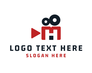 Play - Film Production Letter H logo design