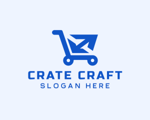 Crate - Package Shopping Cart logo design