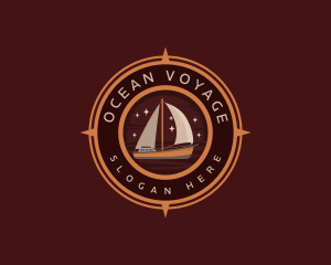 Seafarer Sailboat Compass logo design
