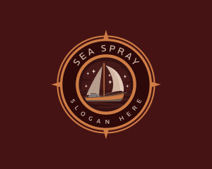 Seafarer Sailboat Compass logo design