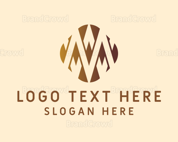 Geometric Zigzag Business Letter M Logo