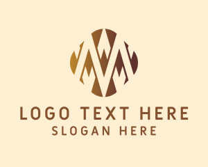 Zigzag - Geometric Zigzag Business Letter M logo design