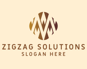 Zigzag - Geometric Zigzag Business Letter M logo design