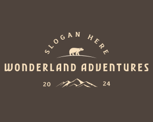 Nature Mountain Bear logo design