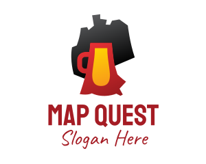 German Pub Map  logo design