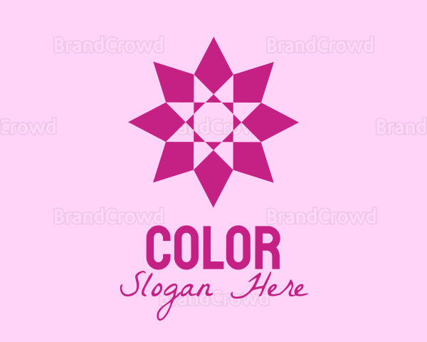 Pink Geometrical Star Logo