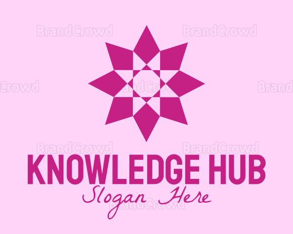 Pink Geometrical Star Logo