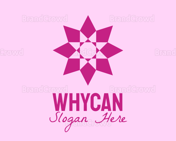 Pink Geometrical Star Logo