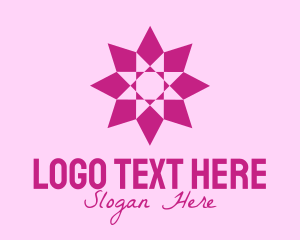 Textile Design - Pink Geometrical Star logo design