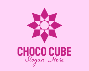 Pink Geometrical Star  Logo