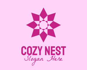 Pink Geometrical Star  Logo