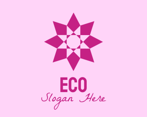 Pink Geometrical Star  Logo