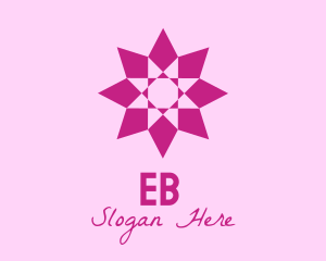 Pink Geometrical Star  Logo