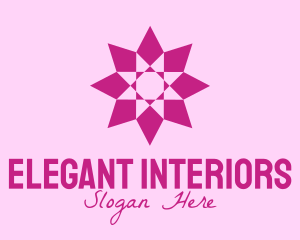 Pink Geometrical Star  logo design