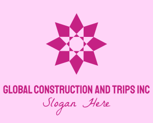 Art Deco - Pink Geometrical Star logo design