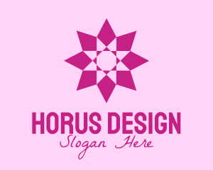 Pink Geometrical Star  logo design