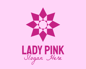 Pink Geometrical Star  logo design