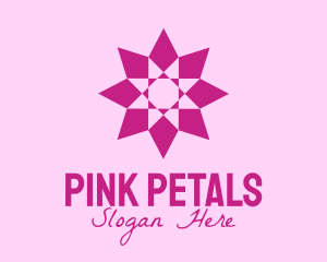 Pink Geometrical Star  logo design