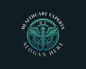 Laboratory Caduceus Medical logo design