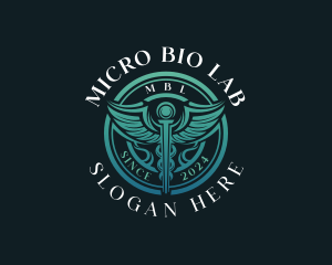 Laboratory Caduceus Medical logo design