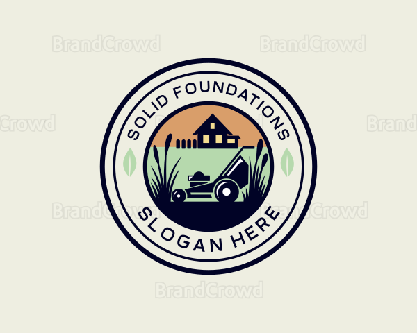 Lawn Care House Garden Logo
