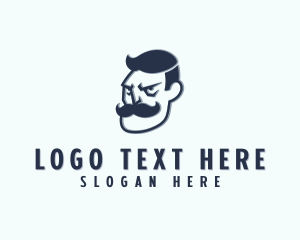 Dude - Mustache Man Apparel logo design