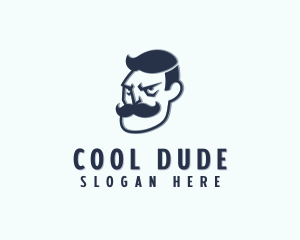 Dude - Mustache Man Apparel logo design