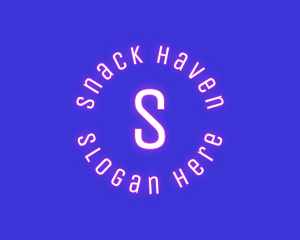 Round Retro Neon logo design